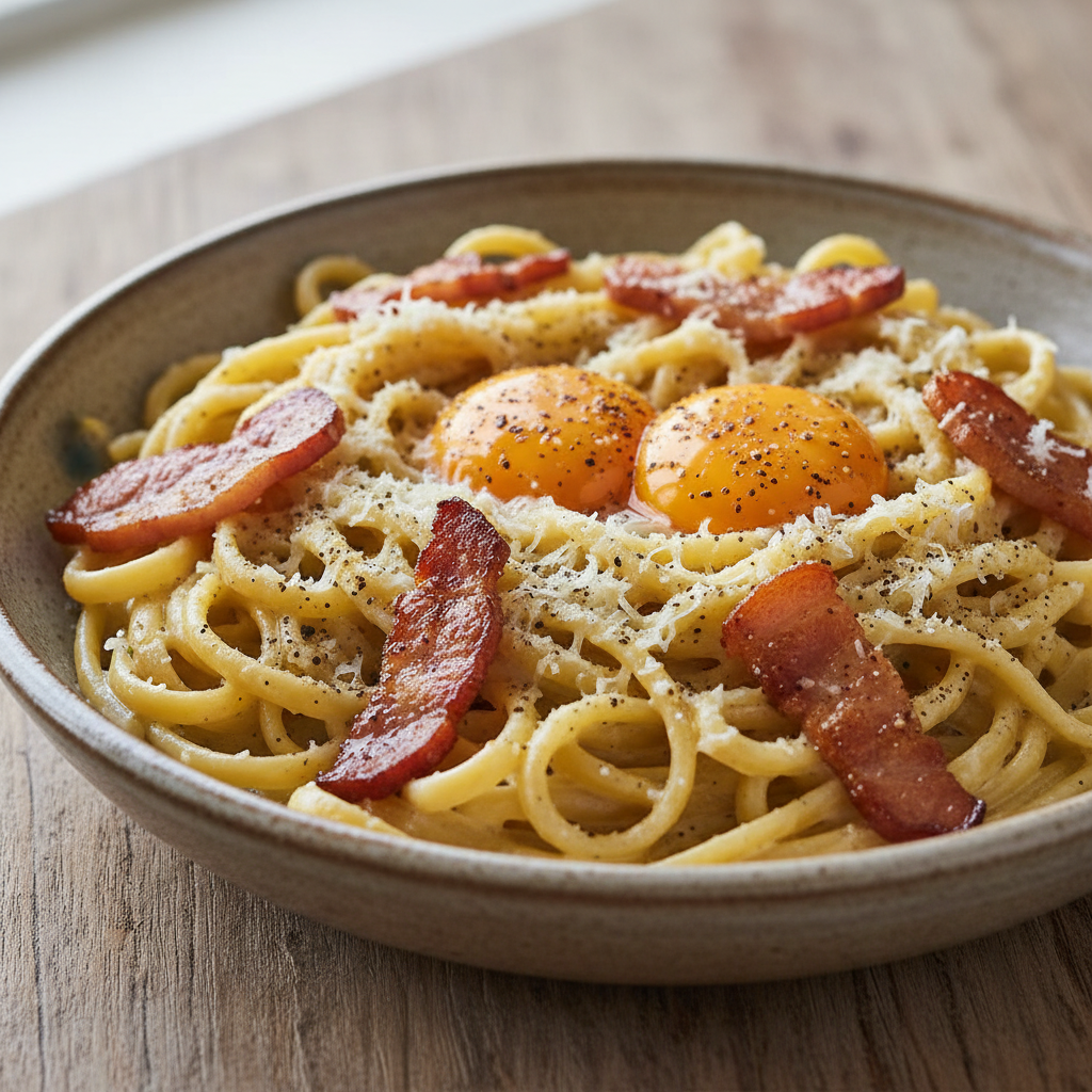 Carbonara romaine : recette authentique en 4 ingrédients